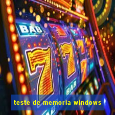 teste de memoria windows